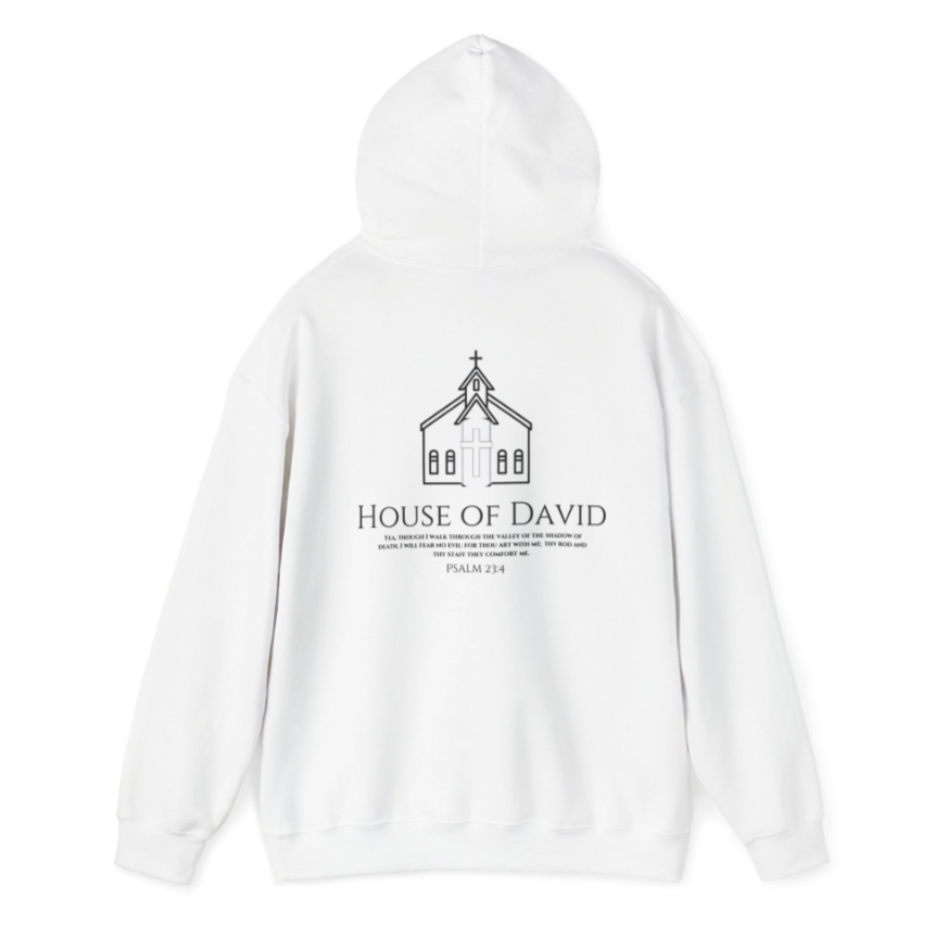 House Of David Organic Cotton Hoodie | Jesus Christ - Psalm 23:4 Edition